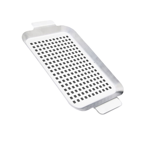 RUISINERY Efficient Stainless Steel Grills Pans For Outdoor BBQ With Perforated Design And Handle Ideal For Vegetables Fish Meat