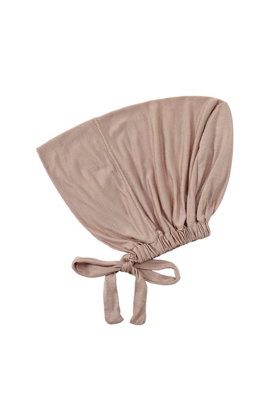 Elastic Tie Back Bonnet Hat Soft & Breathable Turban Caps Hijab Headscarf for Women Casual Wear