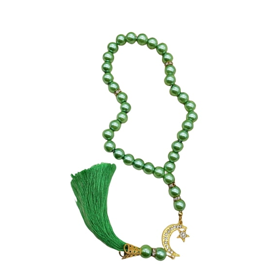 RUISINERY Elegant 33 Bead Glass Prayer Beads Bracelet Handmade Muslims Accessory Jewelry for Meditation Or Religious Ceremonies