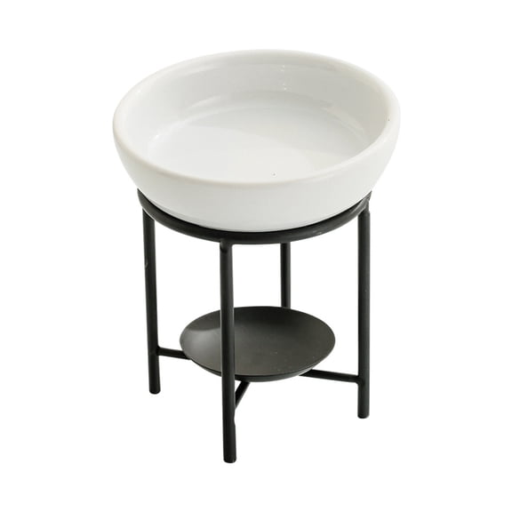 RUISINERY Elegant Ceramics Essential Oil Burners Metal Tealight Holder Rack Aromatherapies Diffuser for Home Decors and Relaxation