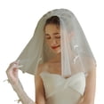 thumbnail image 1 of RUISINERY Elegant Double Layer Bridal Veil with Bows for Wedding or Engagement Party Bridal Hair Accessories, 1 of 8
