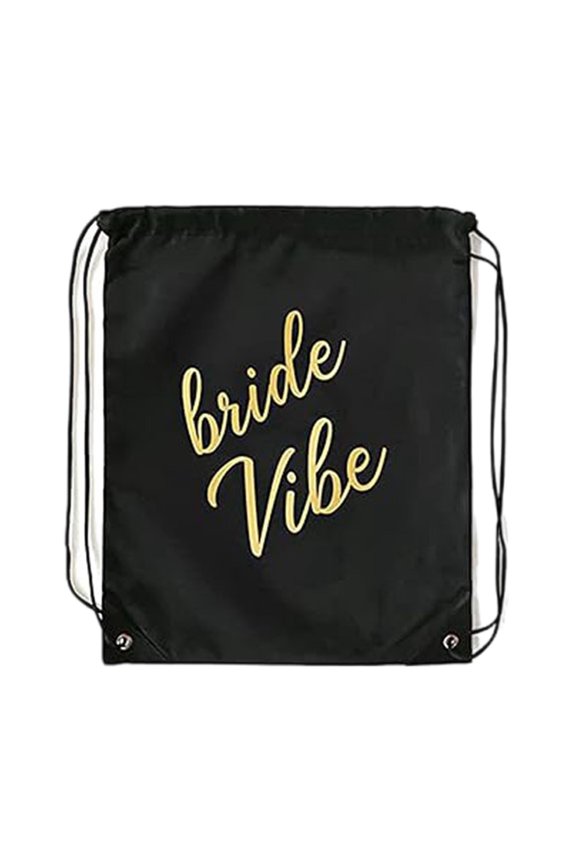 Elegant Drawstring Bag With Letter Print For Bride Wedding Essential And Keepsakes Backpack