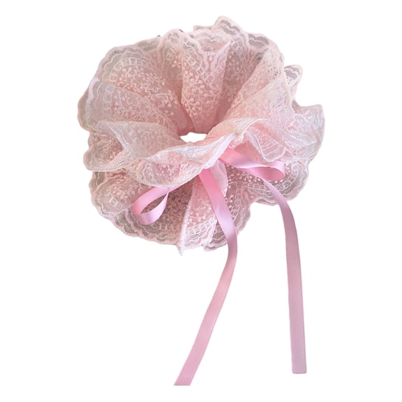RUISINERY Elegant Hair Scrunchies Lace Ribbon Hair Tie For Low Ponytail Hairstyles For Fashionable Women