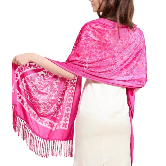 RUISINERY Elegant Women Shawl Shoulder Wrap for Evening Dress Lightweight Ethic Styled Scarf for Wedding Guest or Bridesmaid