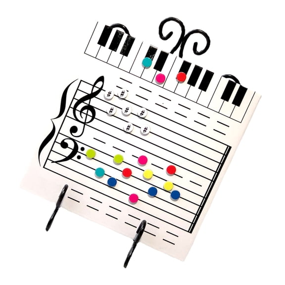 RUISINERY Erasable Music Staff Whiteboard, Magnetic Dry Erases Board for Music Teaching Practice, Writing Board for Musical Notes