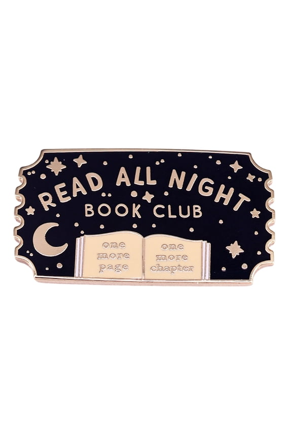 Fashion Pin Creative Brooch Pin Reading Club Badge Metal Clothing Jewelry for Reading Clubs and Daily Wear