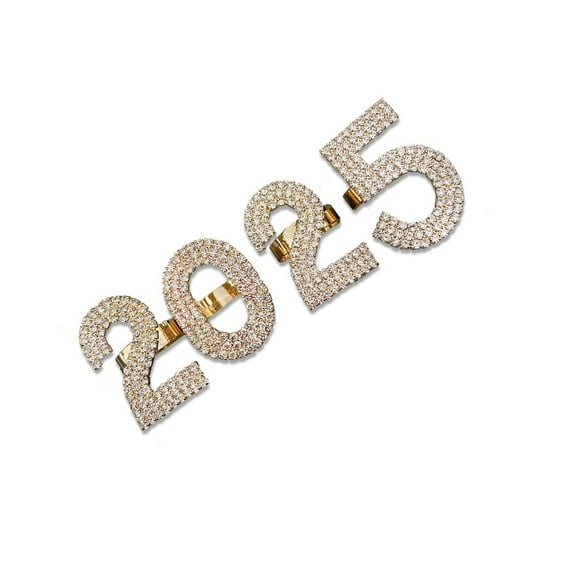 RUISINERY Fashionable 2025 Adjustable Rings Digital Combination Rings Set Rhinestones Inlaid Jewelry for Parties and Weddings