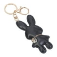 thumbnail image 1 of RUISINERY Fashionable Rabbits Shaped Keyring Artificial Leather Bunnys Bag Pendant Keychain Handbag Accessory for Animal Lovers, 1 of 8