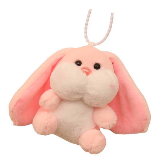 RUISINERY Fashionable Rabbits Shaped Keyring Long Eared Plush Bunnys Bag Pendant Keychain Handbag Accessory for Animal Lovers