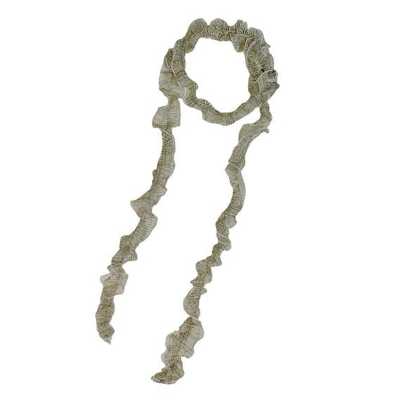 RUISINERY Fashionable Ruffle Edged Chiffons Ribbon Scraf Neck Accessory for Youth Women Unique Styles All Matching Neckwear