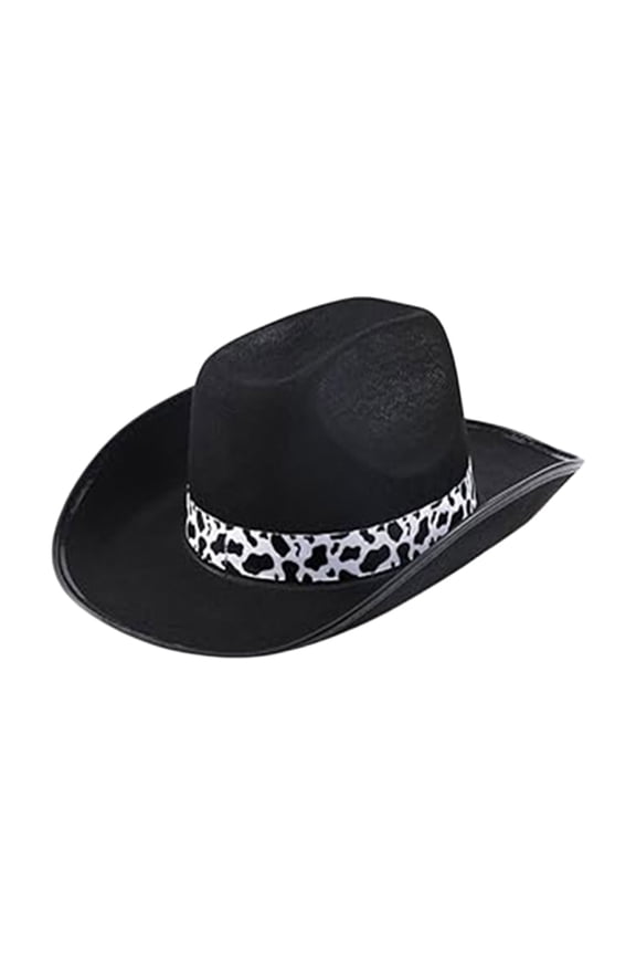 Fedoras Hat Panama Hat Maillard Festive Cow Print for Women Men Photo Props Western for Men Women Unisex Wear Headwear