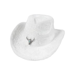 RUISINERY Fedoras Hat Panama Hat Maillard Furry Plush for Women Men Photo Props Western for Men Women Unisex Wear Headwear