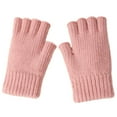 thumbnail image 1 of RUISINERY Half Finger Screentouch Gloves with Thicken Fleece Liner Soft Warm Knitted Short Gloves for Students Winter Everyday Use, 1 of 7