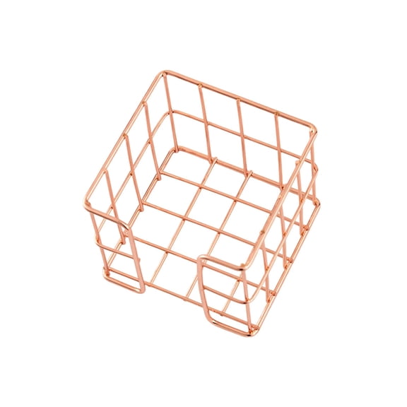 RUISINERY Iron Wire Note Block Holder Desk Notepads Holder Storage Box Memo Pad Holder Metal Note Box For Office 27x95x80mm