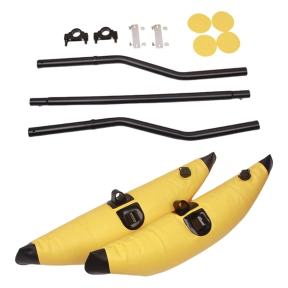 RUISINERY Kayak PVC Inflatable Float with Side Arm Rod, Kayak Boats Fishing Standing Float Stabilizer Systems Set