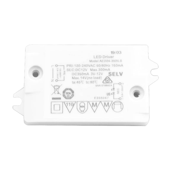 RUISINERY LED Power Supply Constant Voltages Power Adapter 350mA LED Driver Converter for Idle Short Circuits Overloading or Overh