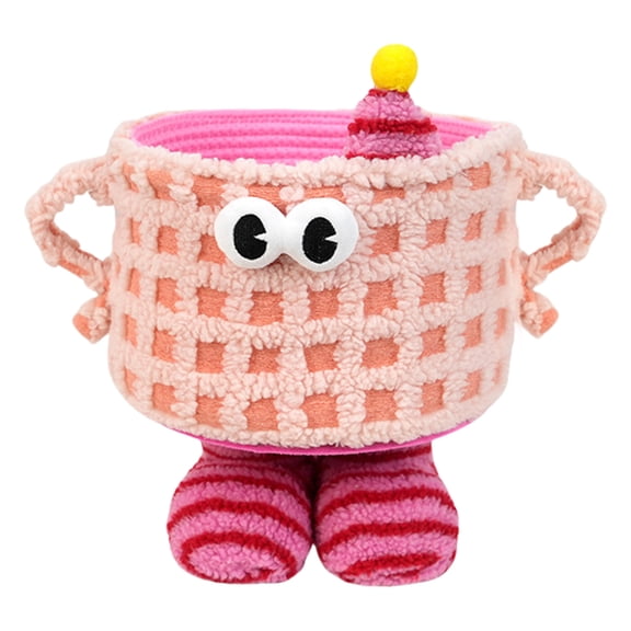 RUISINERY Large Capacity Cotton Rope Storage Basket For Kids Room Organization And Home Decors With Lovely Cartoon Designs
