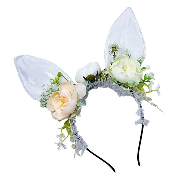 RUISINERY Lovely Bunnies Ear Headbands Elastic Hairbands Christmas Plush Rabbits Hair Hoop for Parties and Cosplay