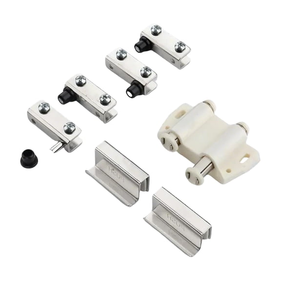 RUISINERY Magnetic Push To Open Touch Latches Glass Door Hinge Clamp Double Head Magnetic Catches Display Cabinet Hinge Enduring