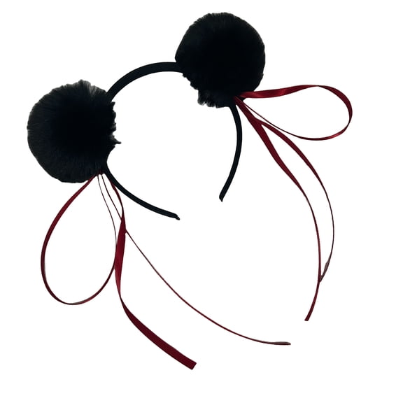 RUISINERY Necha Pompoms Headband for Unique Hairstyles Anime Lover Comfortable Hairband with Birght Color for Theme Parties