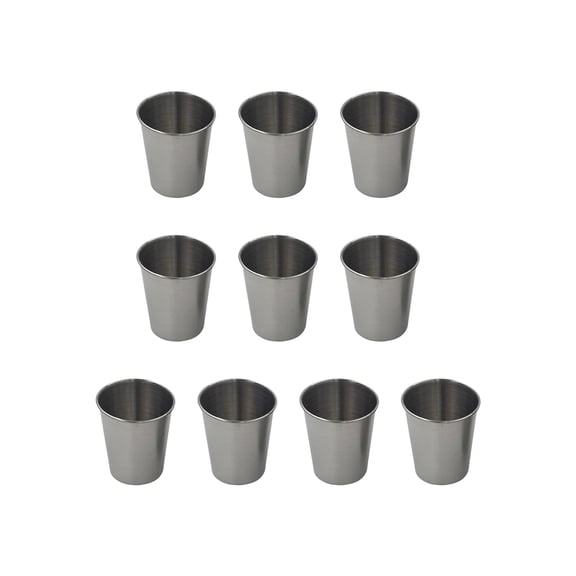 RUISINERY Pack Of 10 Stainless Steel Beer Cups Insulated Double Wall Designs Water Cups Beer Cups For Indoor And Outdoor Event