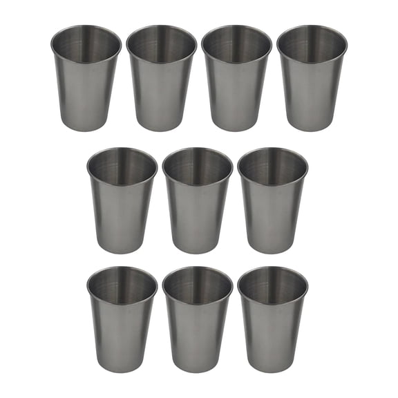 RUISINERY Pack Of 10 Stainless Steel Beer Cups Insulated Double Wall Designs Water Cups Beer Cups For Indoor And Outdoor Event