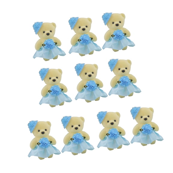RUISINERY Pack of 10 Foam Bear Bouquets Set Soft Foam Decorations Suitable for Various Occasion and Special Celebration