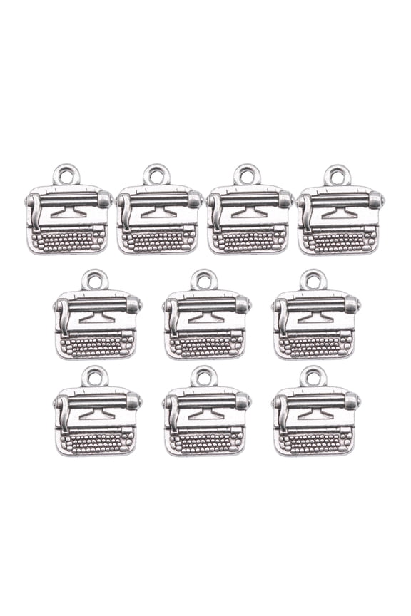 Pack of 10 Vintage Typewriter Pendant Retro Styles Jewelry Pendant Alloy Texture Suitable for Unique Fashion Enthusiasts