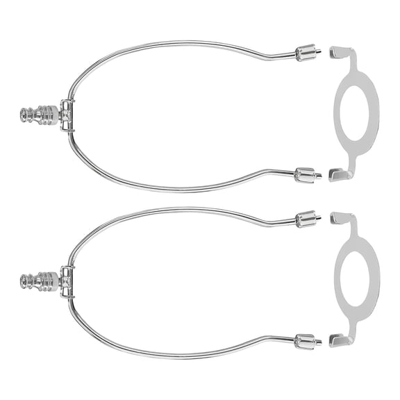 RUISINERY Pack of 2 Decorative Lamp Harp Frame Hardware Texture Portable Lampshades Holder for Light Fixtures and Shades