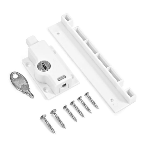 RUISINERY Pack of 2 Practical Patios Sliding Door Security Foot Lock Kick Lock Fit Top or Bottom Rails Childproof Guardianed