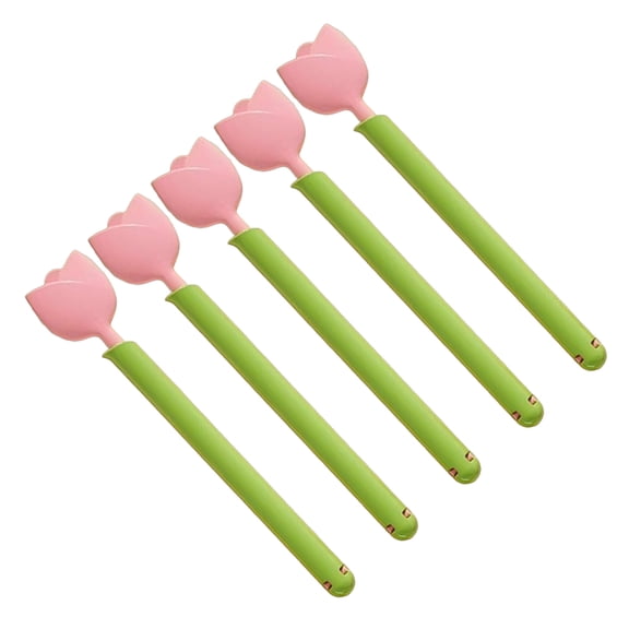 RUISINERY Pack of 5 Fashionable Tulips Shape Food Bag Clip With Magnetic Storage Box Accessory for Kitchen Supplies Organization
