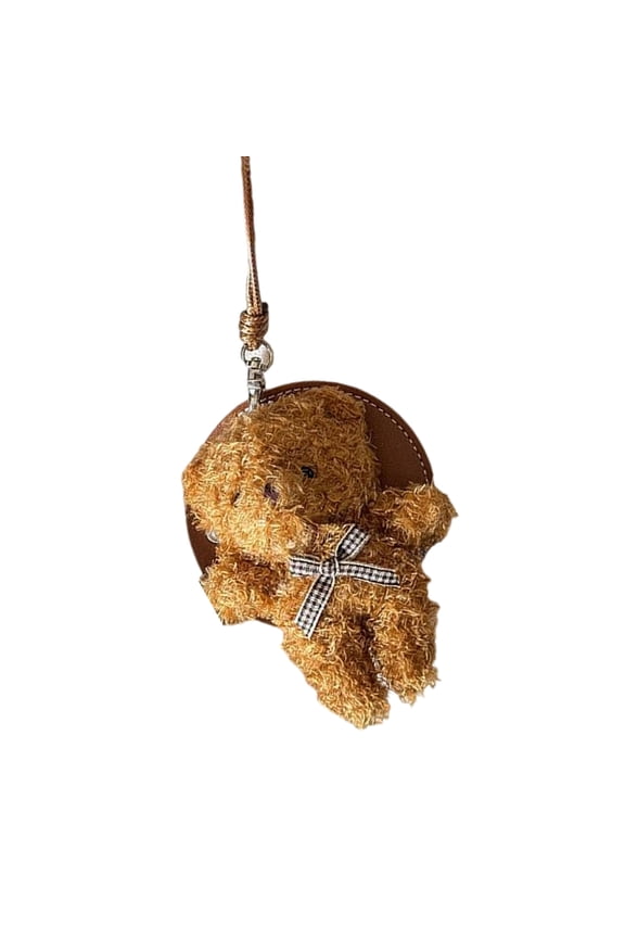 Plush Bear Wallet Long Chain Accessory Stylish Bear Purse Plush Necklace Pendant Hanging Decors For Enhancing Your Look