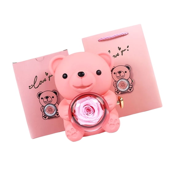 RUISINERY Romance Bear Box with Elegant for Valentines' Day Mother's Day Weddings Anniversaries Various Color