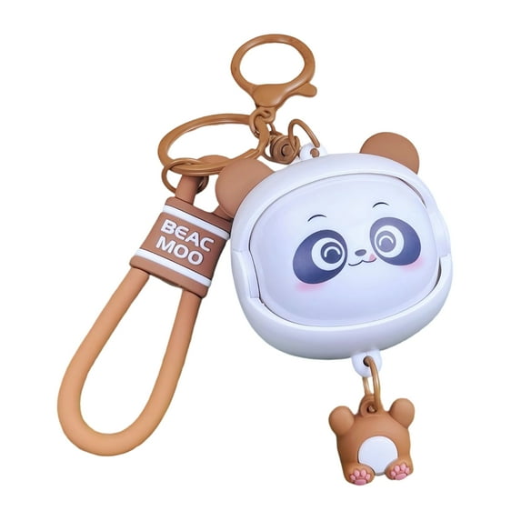 RUISINERY Rotating Face Panda Phone Strap Lanyard Keychain ABS Changeable Expression Creative Peking Operas Design Multiple Color