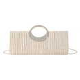 thumbnail image 1 of RUISINERY Satins Pleated Evening Clutches Bag with Detachable Chain Strap Women Bridal Elegant Wedding Handbag Purse, 1 of 9
