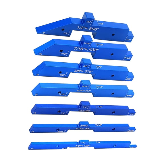 RUISINERY Setups Blocks Woodworking Tool, Precisions Height Gauge Block Set with Clearly Engraved Size Marking and Storage Case