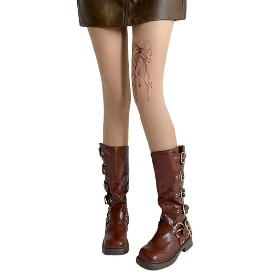 RUISINERY Sheer Tights Patterned Pantyhose Vintage Thigh High Stockings for Women Tights Spring Fall Tights Pantyhose Gifts