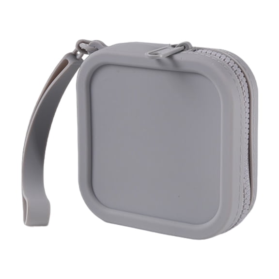 RUISINERY Small Square Silicone Purse Coin Bag Small Coin Wallet Small Cosmetic Bag Charging Cable Storage Case For Women Student