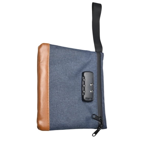 RUISINERY Smell Proof Bags Security Anti-Theft Money Bag with Lock 7.8x7.4Inch Carbon Lining Locking Bag for Cash Wallet Cellphone