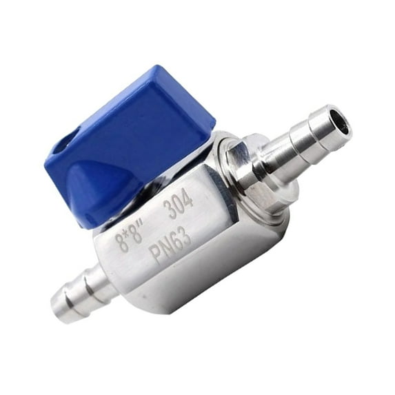 RUISINERY Stainless Steel Round Valves Barb Shut Off Valves for Water Oil Fuels Control In Garden and Industrial Use