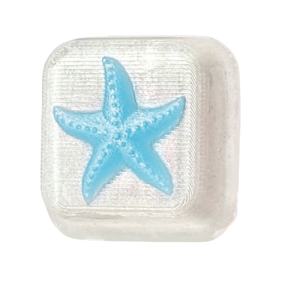RUISINERY Starfishs Drop Glues Oceans Styles Resin Keycap Mechanical Keyboards Backlit Shines Through Keycap for Gamings Keyboards