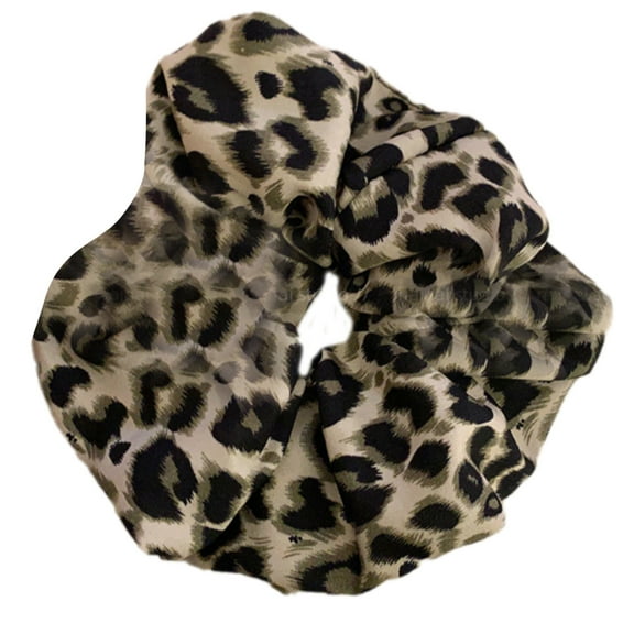 RUISINERY Stylish Scrunchies Leopards Print Hair Ties Comfortable Elastic Bands Styling Hair Accessories for Women and Girls