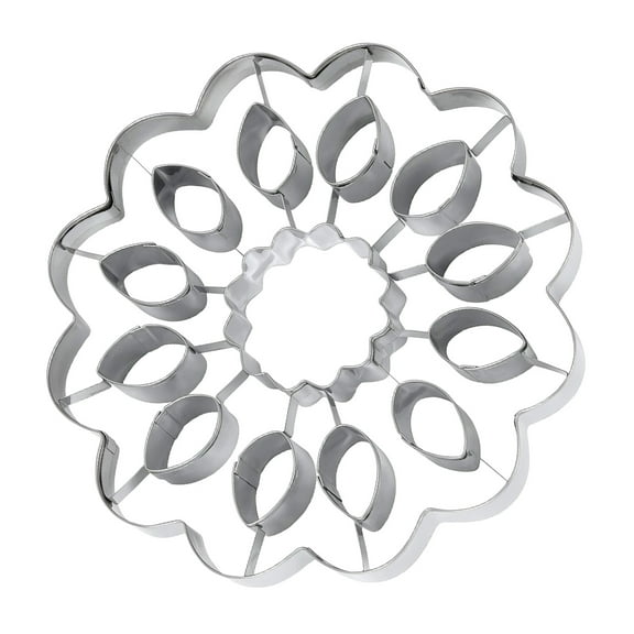 RUISINERY Sun Flower Shape Cake Mould Stainless Steel Pie Crust Cutter Decorative Dessert Mold for Creative Baking Enthusiasts