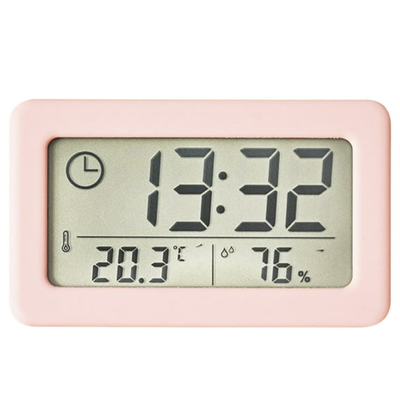 RUISINERY Thin Digital Clock with Temperature and Humiditys for Home Decoration