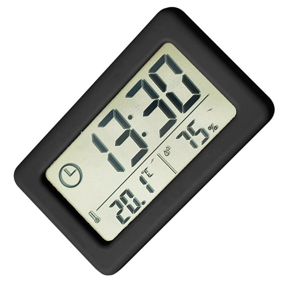 RUISINERY Thin Digital Clock with Temperature and Humiditys for Home Decoration