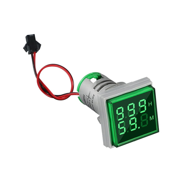 RUISINERY Two Display Square Hour Meter Precisions Timing LED High Brightness Counter for Power Communication & Machinery