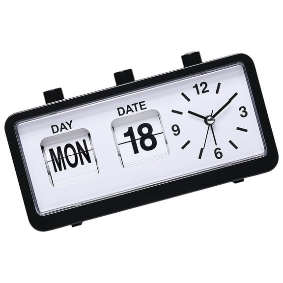 RUISINERY Vintage Retro Mechanical Alarm Clock Manual Calendar Display for Home Decors Enthusiasts and Collectors