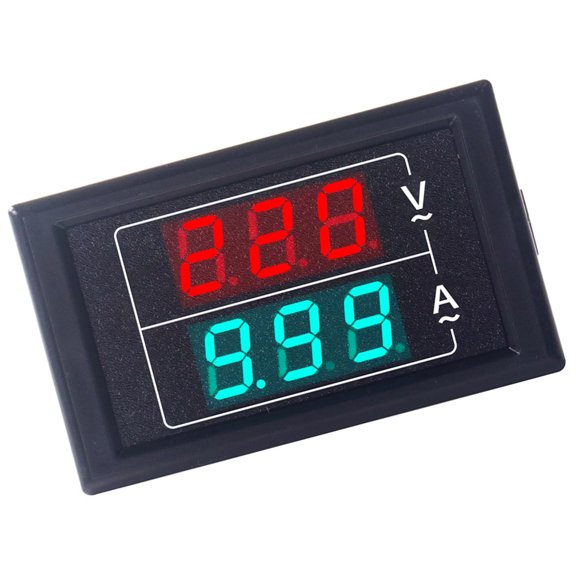 RUISINERY Voltmeter Ammeter Double Digital Display Voltages Current Meter Panel with Connection Wires Voltmeter Detector