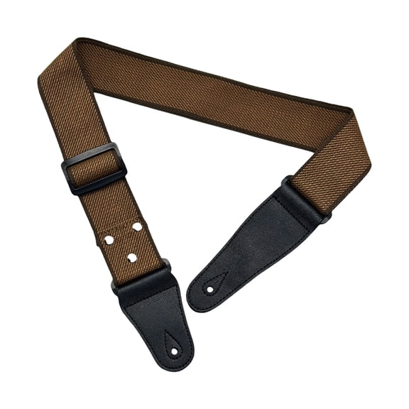 RUISINERY Weaving PU Leather Ends Guitar Strap, Soft Adjustable Comfortable Cotton Acoustic Guitar Strap for Electric Guitar Bass