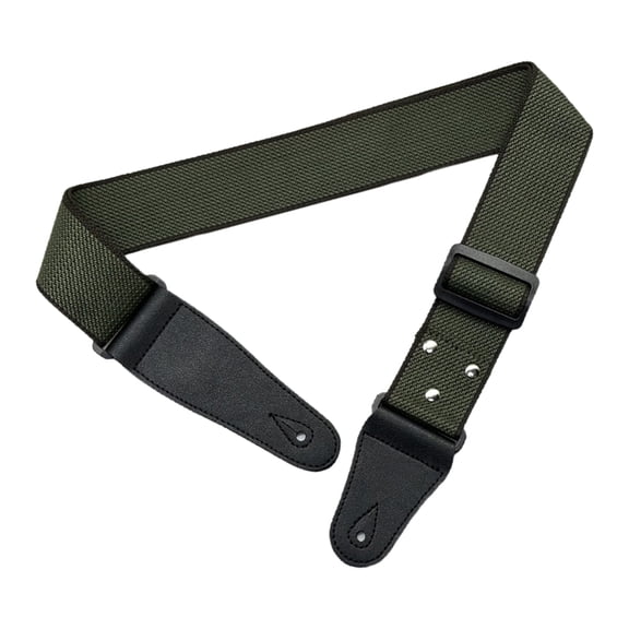 RUISINERY Weaving PU Leather Ends Guitar Strap, Soft Adjustable Comfortable Cotton Acoustic Guitar Strap for Electric Guitar Bass